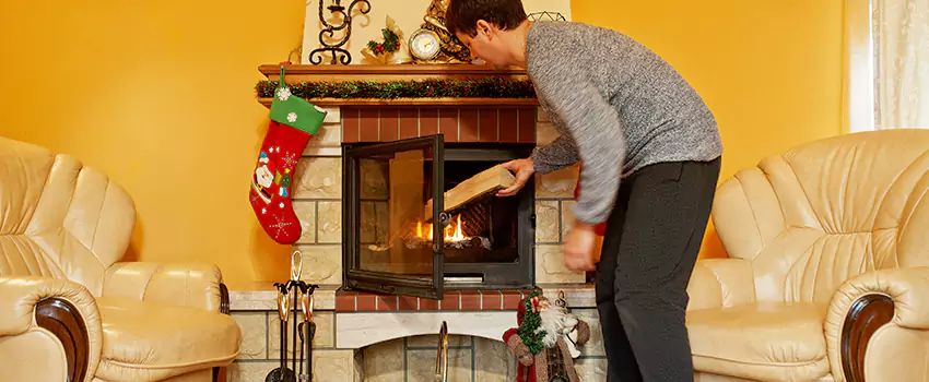 Rusted Metal Fireplace Restoration in Arlington, Texas